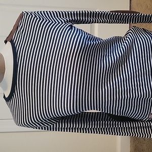 Ralph Lauren navy blue/white striped long sleeve